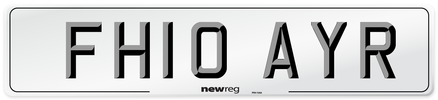 FH10 AYR Number Plate from New Reg